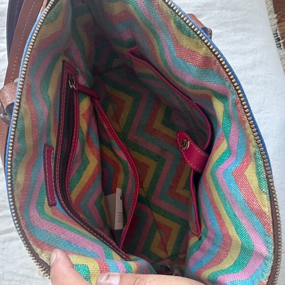 Blue Leather Dooney & Bourke Tote - Picture 2 of 3